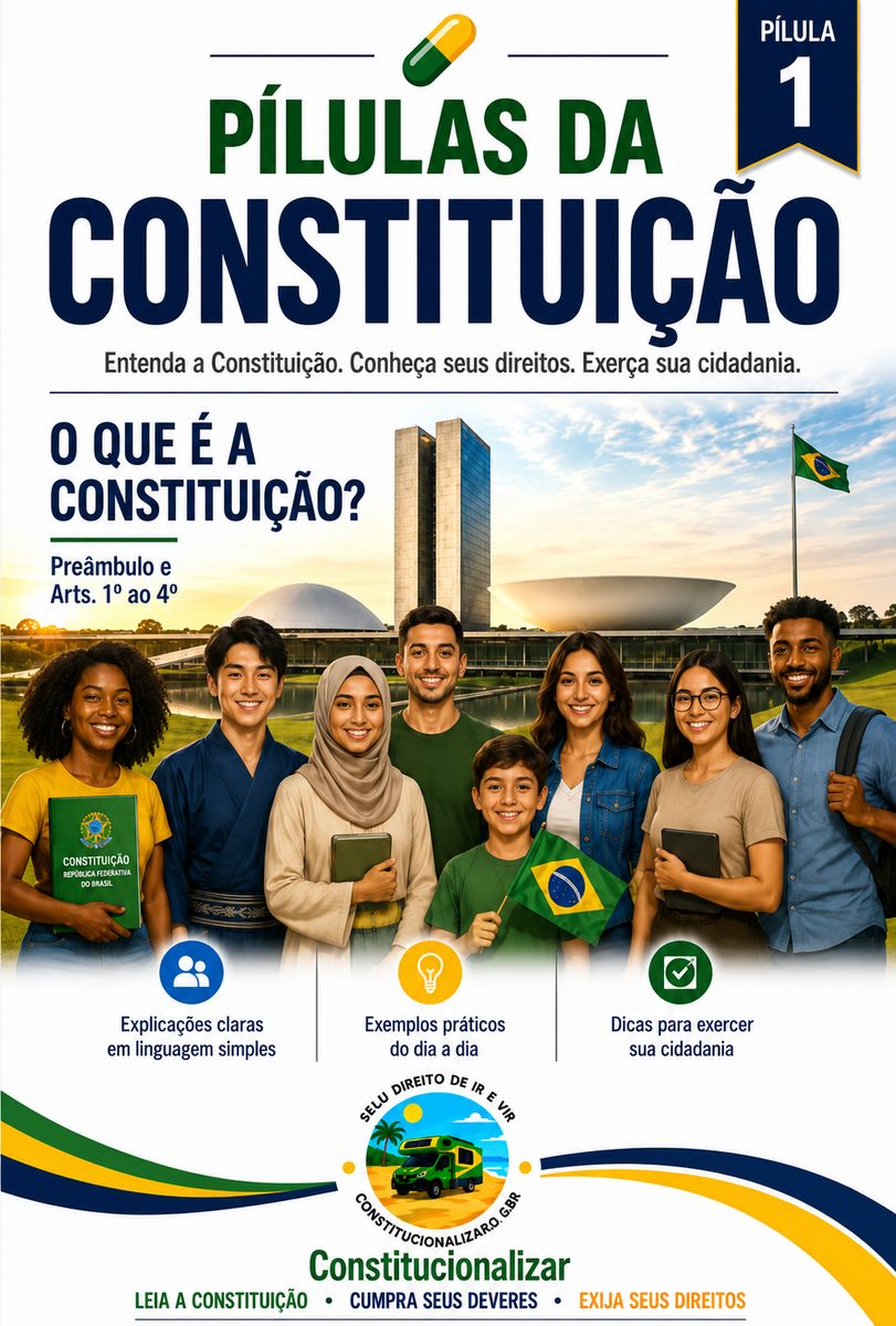 Capa do e-book Pílulas da Constituição - edição sobre o que é a Constituição